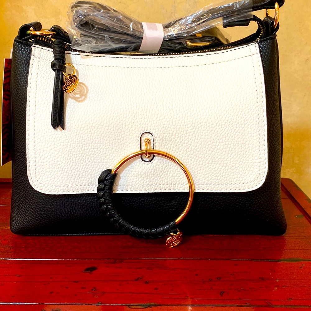 Carlos by Carlos Santana Black & White Mia Crossbody Bag